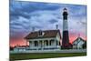 Tybee Light House at Sunset, Tybee Island, Georgia, USA-Joanne Wells-Mounted Photographic Print