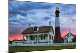 Tybee Light House at Sunset, Tybee Island, Georgia, USA-Joanne Wells-Mounted Photographic Print