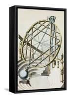 Tycho Brahe's Armillary Sphere-Science Source-Framed Stretched Canvas