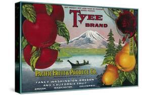 Tyee Pear Crate Label - WA, OR, and CA-Lantern Press-Stretched Canvas