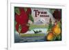 Tyee Pear Crate Label - WA, OR, and CA-Lantern Press-Framed Premium Giclee Print