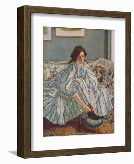 Tying Her Shoe, c1900-Walter Westley Russell-Framed Giclee Print