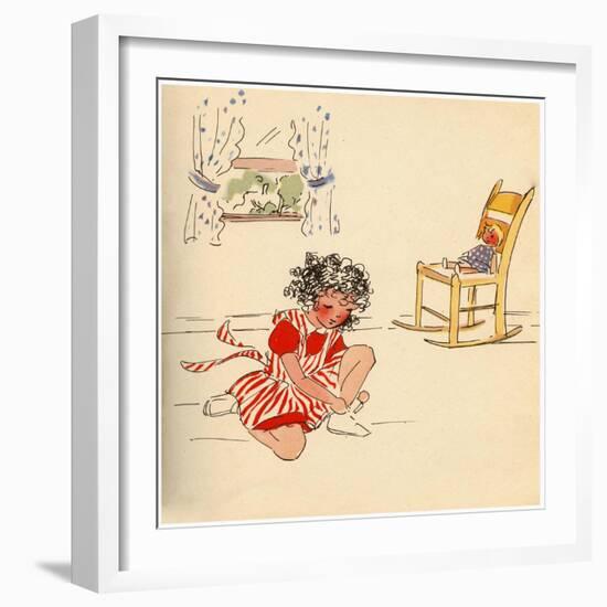 Tying My Shoe-Romney Gay-Framed Art Print