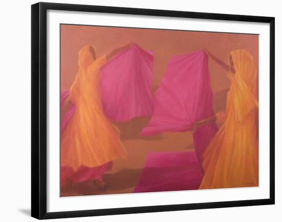 Tying Saris-Lincoln Seligman-Framed Giclee Print