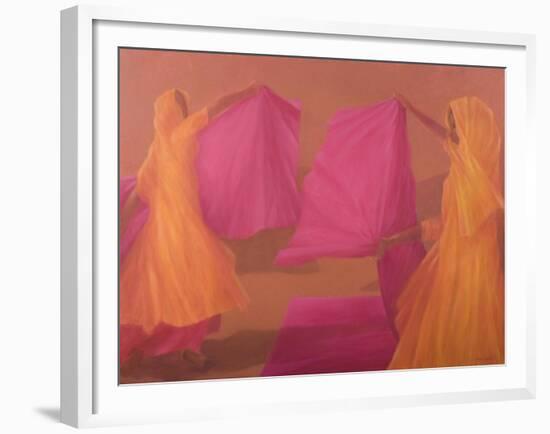 Tying Saris-Lincoln Seligman-Framed Giclee Print