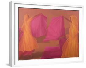 Tying Saris-Lincoln Seligman-Framed Giclee Print