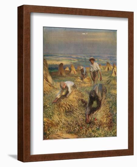 'Tying the Sheaves', 1902, (1923)-George Clausen-Framed Giclee Print