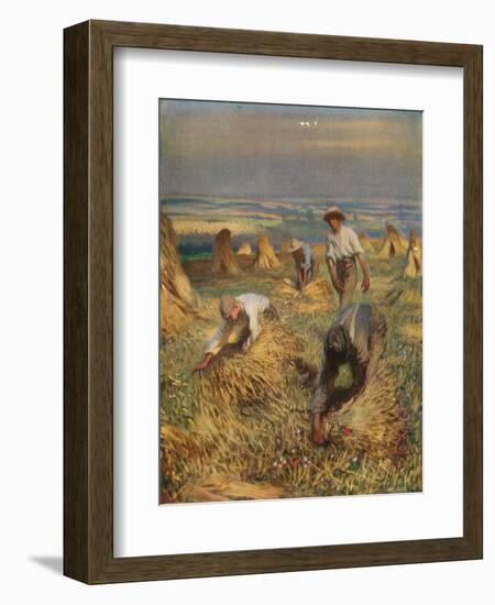 'Tying the Sheaves', 1902, (1923)-George Clausen-Framed Giclee Print