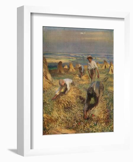 'Tying the Sheaves', 1902, (1923)-George Clausen-Framed Giclee Print