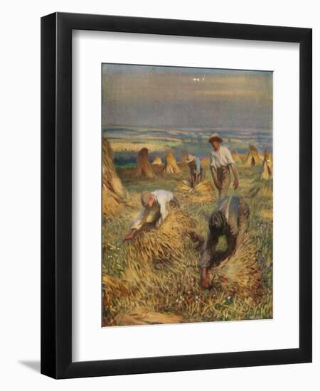 'Tying the Sheaves', 1902, (1923)-George Clausen-Framed Giclee Print