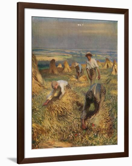 'Tying the Sheaves', 1902, (1923)-George Clausen-Framed Giclee Print