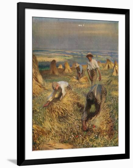 'Tying the Sheaves', 1902, (1923)-George Clausen-Framed Giclee Print