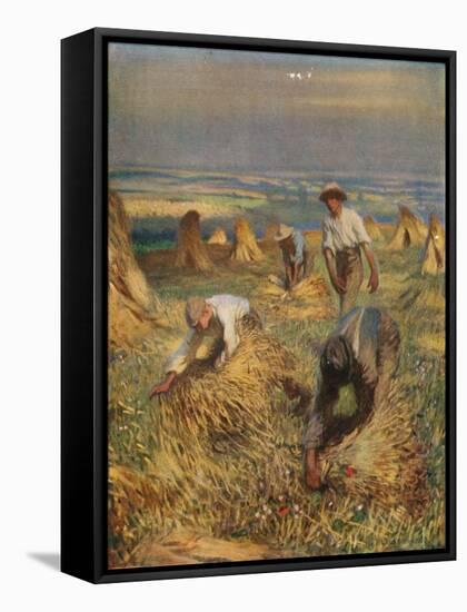 'Tying the Sheaves', 1902, (1923)-George Clausen-Framed Stretched Canvas