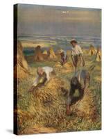 'Tying the Sheaves', 1902, (1923)-George Clausen-Stretched Canvas