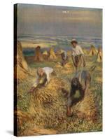 'Tying the Sheaves', 1902, (1923)-George Clausen-Stretched Canvas