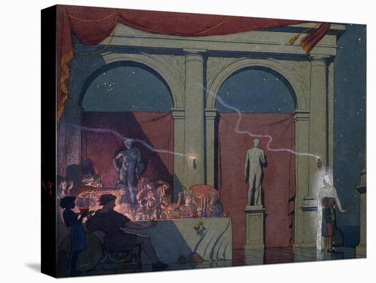Tyltyl turns the Diamond in The Palace of Luxury-Frederick Cayley Robinson-Stretched Canvas