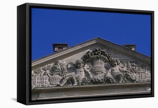 Tympanum of Facade of Chateau De Raray, Picardy, Detail, France-null-Framed Stretched Canvas