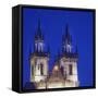 Tyn Cathedral at Night-Tosh-Framed Stretched Canvas