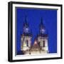 Tyn Cathedral at Night-Tosh-Framed Art Print