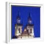 Tyn Cathedral at Night-Tosh-Framed Art Print