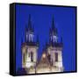 Tyn Cathedral at Night-Tosh-Framed Stretched Canvas