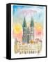 Tyn Cathedral In Prague Czech Republic Impressionistic View-M. Bleichner-Framed Stretched Canvas