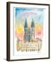 Tyn Cathedral In Prague Czech Republic Impressionistic View-M. Bleichner-Framed Art Print