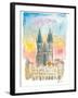 Tyn Cathedral In Prague Czech Republic Impressionistic View-M. Bleichner-Framed Art Print