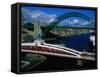 Tyne and Swing Bridges, Newcastle-Upon-Tyne, United Kingdom-Neil Setchfield-Framed Stretched Canvas