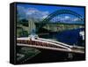 Tyne and Swing Bridges, Newcastle-Upon-Tyne, United Kingdom-Neil Setchfield-Framed Stretched Canvas