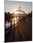Tyne Bridge at Sunset, Spanning the River Tyne Between Newcastle and Gateshead, Tyne and Wear, Engl-Mark Sunderland-Mounted Photographic Print