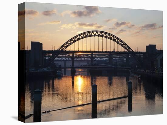 Tyne Bridge at Sunset, Spanning the River Tyne Between Newcastle and Gateshead, Tyne and Wear, Engl-Mark Sunderland-Stretched Canvas