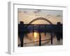 Tyne Bridge at Sunset, Spanning the River Tyne Between Newcastle and Gateshead, Tyne and Wear, Engl-Mark Sunderland-Framed Photographic Print