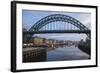 Tyne Bridge Framing the Quayside Sunday Morning Market and the Millennium Bridge-James Emmerson-Framed Photographic Print