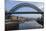 Tyne Bridge Framing the Quayside Sunday Morning Market and the Millennium Bridge-James Emmerson-Mounted Photographic Print