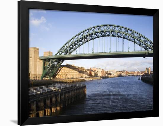 Tyne Bridge from the Swing Bridge, Newcastle Upon Tyne, Tyne and Wear, England, United Kingdom, Eur-Mark Sunderland-Framed Photographic Print