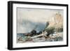 Tynemouth Castle, Tyne and Wear, with Wreck-George Balmer-Framed Giclee Print