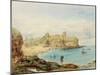 Tynemouth from Prior's Haven as it Appeared in 1849 (Bodycolour, Pencil and W/C on Paper)-John Storey-Mounted Giclee Print