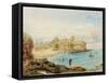 Tynemouth from Prior's Haven as it Appeared in 1849 (Bodycolour, Pencil and W/C on Paper)-John Storey-Framed Stretched Canvas