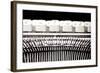 Type Bars And White Buttons Of Typewriter-donfiore-Framed Art Print