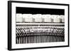 Type Bars And White Buttons Of Typewriter-donfiore-Framed Art Print