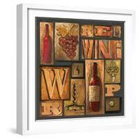 Type Set Wine Sq I-Gregory Gorham-Framed Art Print