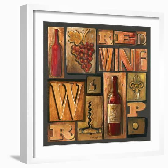 Type Set Wine Sq I-Gregory Gorham-Framed Art Print