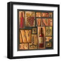 Type Set Wine Sq I-Gregory Gorham-Framed Art Print