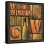 Type Set Wine Sq II-Gregory Gorham-Framed Stretched Canvas