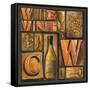 Type Set Wine Sq II-Gregory Gorham-Framed Stretched Canvas