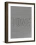 Type Stripe - Love-Otto Gibb-Framed Giclee Print