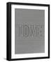 Type Stripe - Love-Otto Gibb-Framed Giclee Print