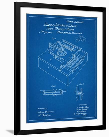 Type Writing Machine Patent-null-Framed Art Print