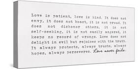 Typed Messages - Love-Max Carter-Stretched Canvas